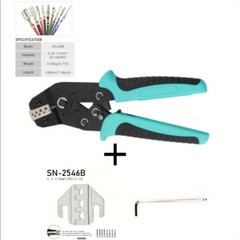 0.25-1.5mm² SN-58B Ratchet Crimping Plier Crimper Tool AWG23-16 for Terminal Kit