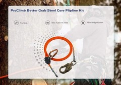 Proclimb Better Grab Steel Core Flipline Kit 1/2 Inch X 12 – Lanyard