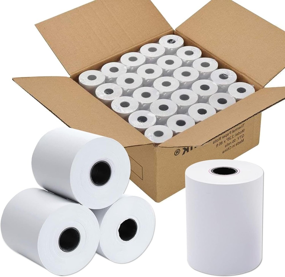 DEMAYA 2 1/4 x 50ft Thermal Paper Receipt Rolls, BPA-Free, 52 GSM – 50 Rolls