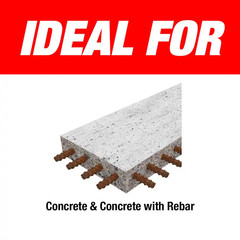 3/16 In. X 6 In. X 8 In. Rebar Demon Sds-Plus 4-Cutter Full Carbide Head Hammer