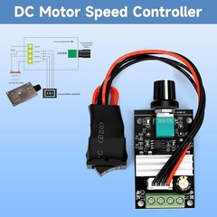 High Torque 12V DC Worm Gear Motor 12RPM, Reversible Self-Locking, Speed Control