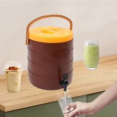 25L/6.6 Gallon Hot Cold Drink Dispenser Insulated Beverage Dispenser w/Faucet