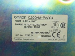 OMRON SYSMAC C200 POWER SUPPLY MODULE, 2PCS C200HW-PA204
