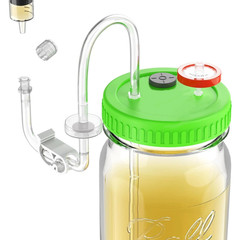 Upgraded Lliquid Culture Lid with Tubing for Media Extraction Standard Mason Jar