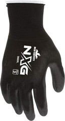 Nylon Knitted Shell Memphis Gloves with Black PU Dipped Palm and Fingers, Bla…