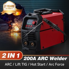 ARCCAPTAIN 200Amp Stick Welder, 110V/220V ARC/Lift TIG Machine +Welding Gloves