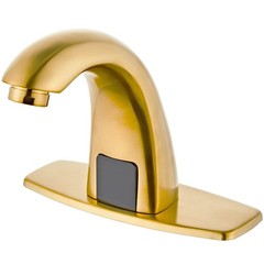 Luxice Brushed Gold Touchless Bathroom – Sensor Battery Opertated