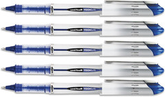 Uniball Vision Elite Roller Ball Pen, Blue Ink, Bold 5 Pens Per Order