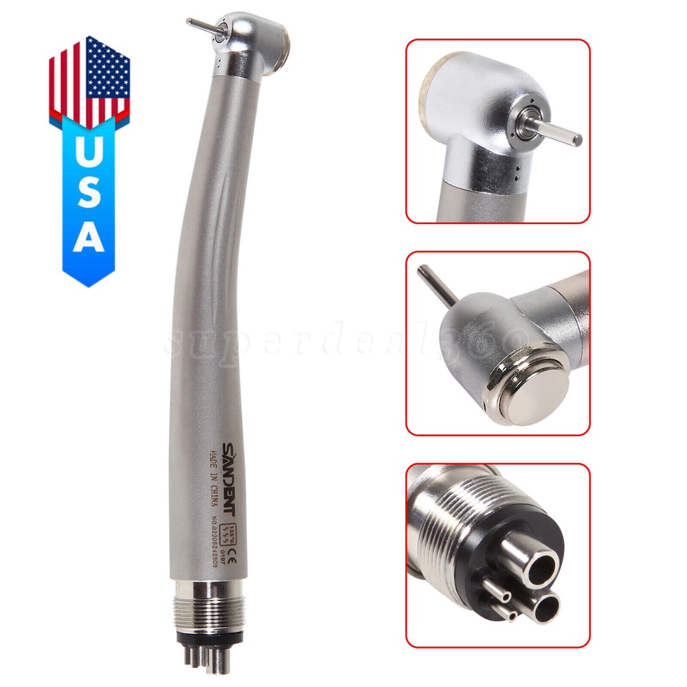 1/10* Dental High Speed Handpiece with LED/without LED Type Air Turbine 4Hole kv