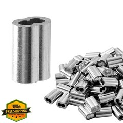 QDiShi 1/16″ (1.5mm) Alum Crimping Sleeves 200Pcs