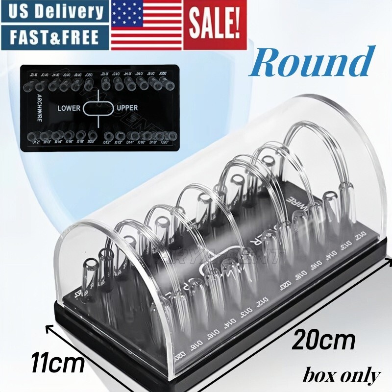 Dental Orthodontic Arch Wire Organizer Storage Box Placing Brackets Round Case