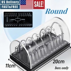 Dental Orthodontic Arch Wire Organizer Storage Box Placing Brackets Round Case