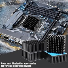 Black Aluminum Heat Sink 40x40x20mm with Thermal Conductive Adhesive Tape