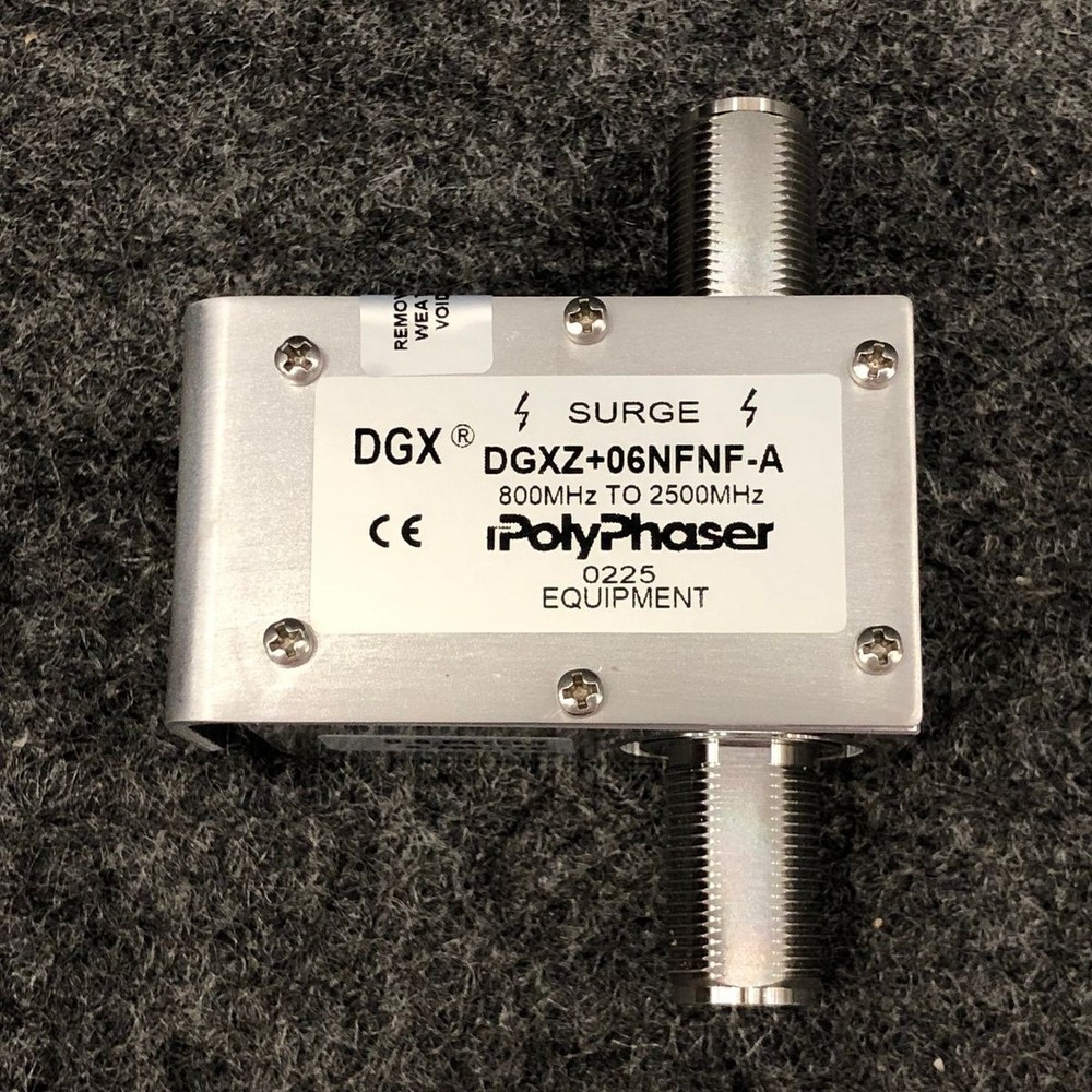 POLYPHASER Type N F/F Coaxial RF Surge Protector, 800MHz – 2.5GHz DGXZ+06NFNF-A