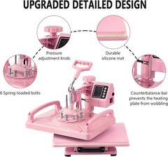 8 in 1 Heat Press Printing Machine 15″x12″ Sublimation Transfer w/ 30OZ Tumblers
