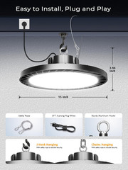 Super Bright 350W LED High Bay Light – 8 Pack, 52500 Lumens, 5000K