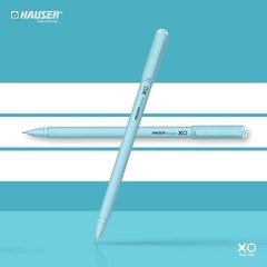 Hauser XO 0.7mm Ball Pen Blister Pack | Sleek Body 1 Count (Pack of 10), Blue