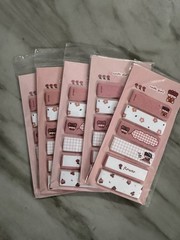 Lot Of 5! Pink Cute Sticky Note,Girl Animal Pattern Note Standard,