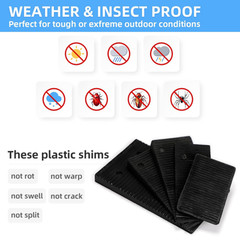 Plastic Composite Leveling Shims Set, Multiple Sizes and Slopes, Support Heavy