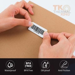 Direct Thermal Labels White Perforated Strong Adhesive Water Resistant Stickers