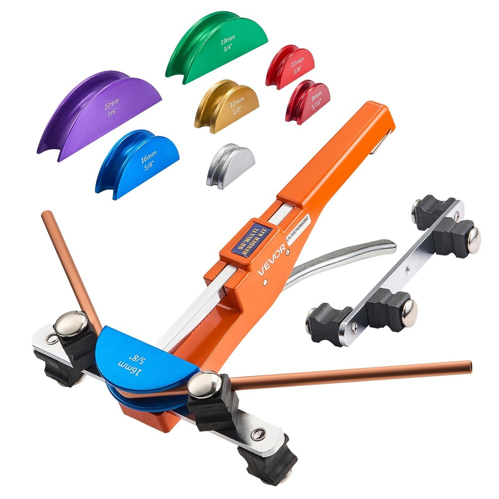 VEVOR Tubing Bender Kit 1/4-7/8 Inch Ratcheting Tube Pipe Bender Color Aluminium