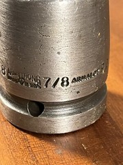 Armstrong 3/4in. drive 6 Point 7/8 in. Impact Socket 6-628 Made in USA