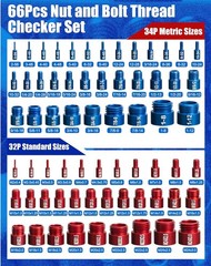 w/Box Tight Gauge Thread Nut Bolt 32S 34M Checker 66Pcs Space