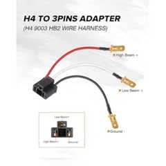 2PCS H4 9003 HB2 Wire Wiring Harness Sockets for 4″x6″ 7″x6″ 5″x7″ Inch Sealed B
