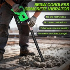 850W Cordless Concrete Vibrator With Battery with 5ft Φ35mm Shaft Rod 6000 RPM