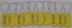 Electric Utility Meter Tamper Evident Padlock Security Tag Seal Yellow 10 Pack