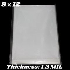 9×12 Clear Resealable T-Shirt/Apparel Self Seal Cello Lip Tape Poly Plastic bags