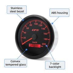 LED Universal 110MM GPS Speedometer 60/80/120/200KMH 80MPH Speed Gauge Meter