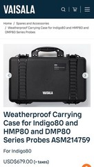 Vaisala Weatherproof Carrying Case For Indigo80, HMP80, And DMP80 Series Probes