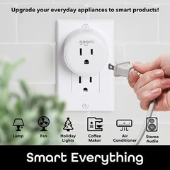Geeni DOT Smart Wi-Fi Outlet Plug, White, (1 Pack) – No Hub 1 Pack, White
