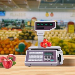 LCD Display Electronic Price Computing Scale w/ Thermal Label Printer 0.44-66lbs