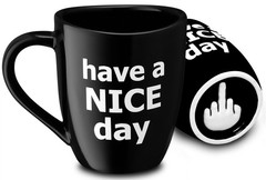 Decodyne Funny Coffee Mug, Gag White Elephant Gifts for Adults and Coworkers – P
