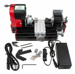 24W Multifunctional Miniature Lathe DIY Woodworking Metal Lathe 20000 Rev/min