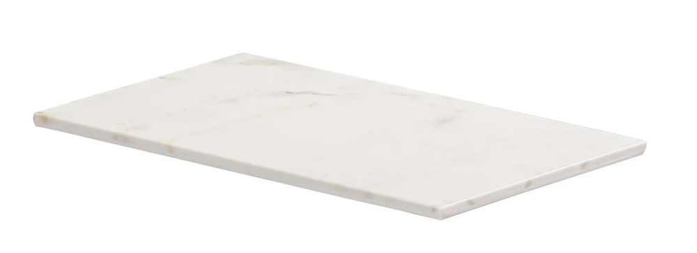Cal-Mil 24407-610-81 6.5″ x 10.5″ x 0.5″H White Marble Melamine Tray – 6 Each
