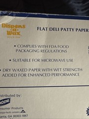 10x Deli Patty Wax Paper 1000 Sheets Dixie Each 5.5” x 5.5” …W