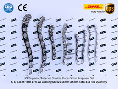 110 Pc Superior/Anterior Plates L+R 3.5mm Dia 5-9 Hole w/ Hex Fasteners SS 316-L