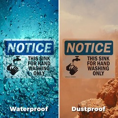 (2 Pack) This Sink For Hand Washing Only With Symbol OSHA Notice Sign Decal
