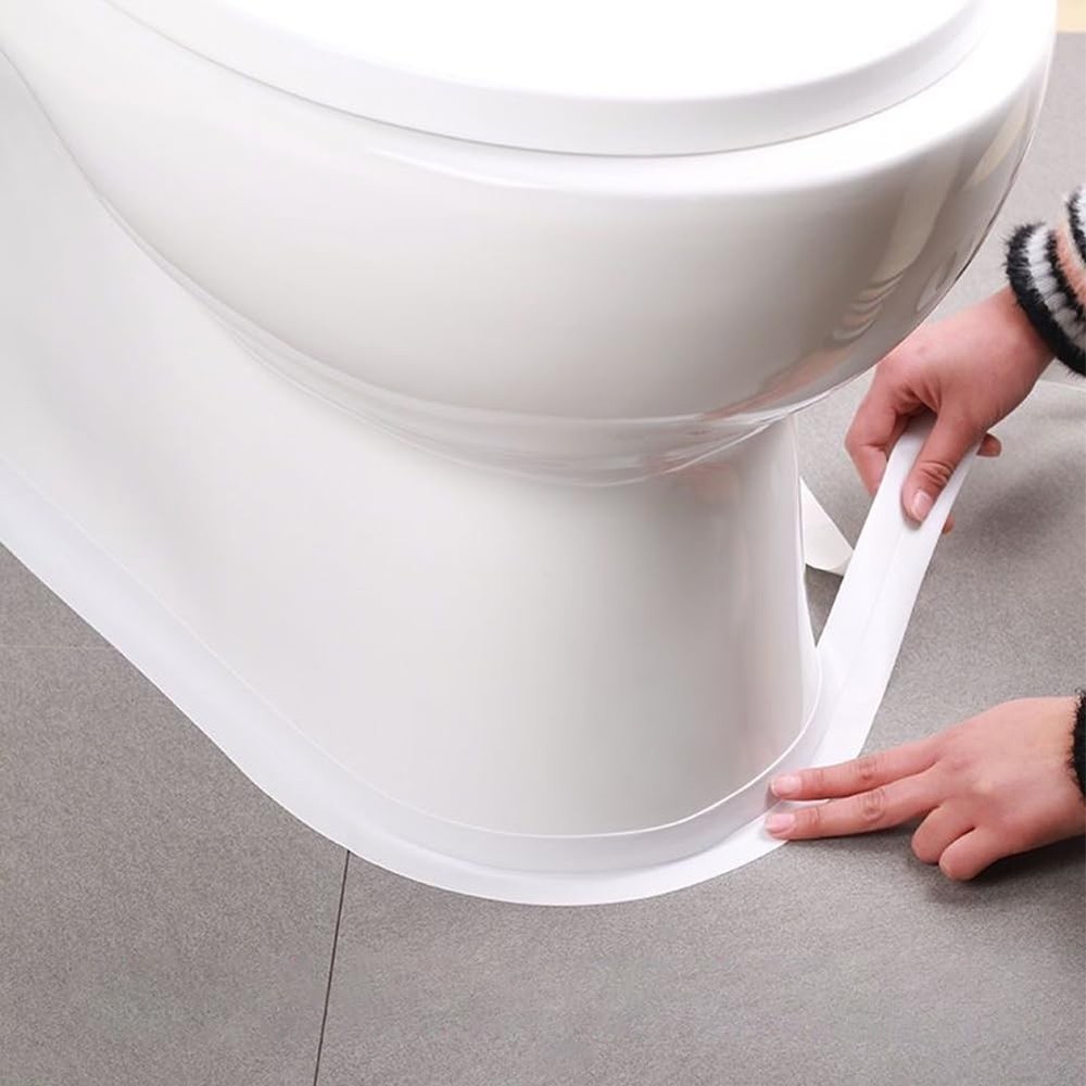 White Caulk Tape Self Adhesive Waterproof, 1.5IN x 10.5FT x 0.04IN,