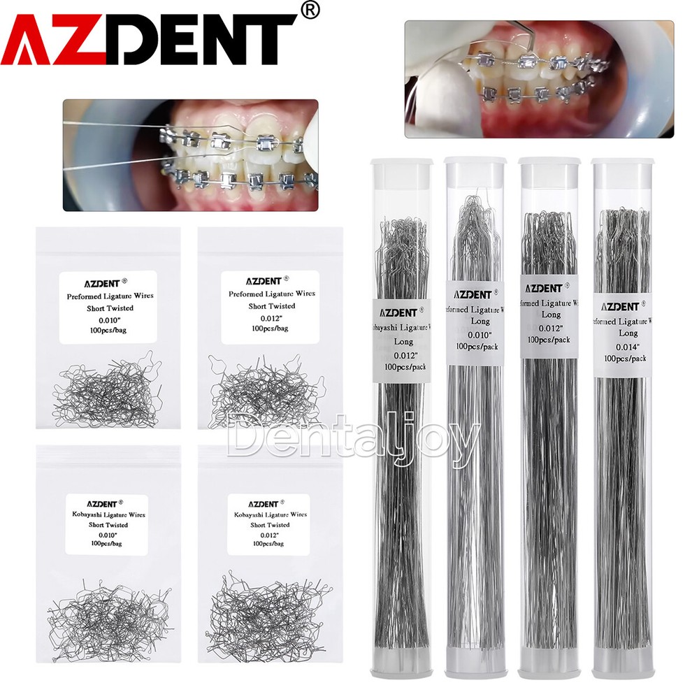 Dental Orthodontic Wire Preformed Kobayashi Ligature Ties Long Short Twist Wires