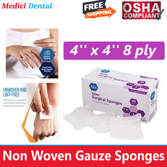 4×4 Non Woven Sponges 8-Ply, Non-Sterile Cotton Dental Surgical Gauze – 2000/Box