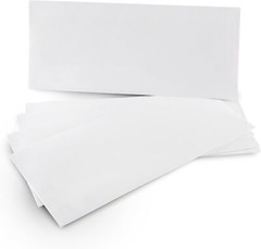 Security Tinted Self-Seal Letter Envelopes-No Window, White-24 LB- 100 Count