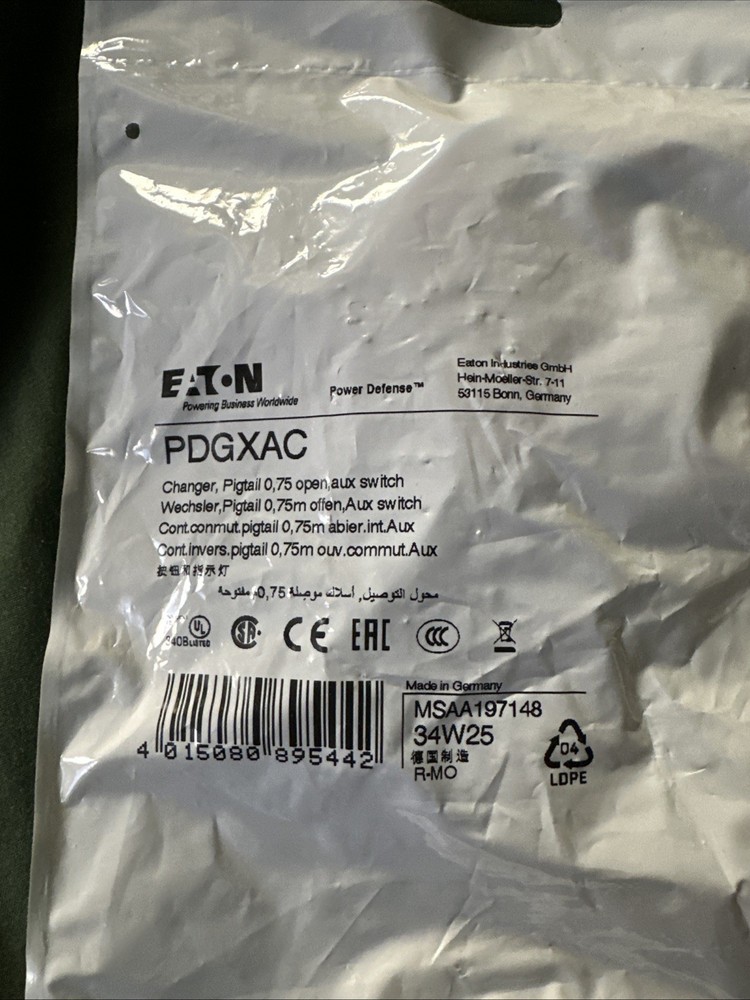 PDGXAC – Eaton Power Defense Switch, Pigtail Connector