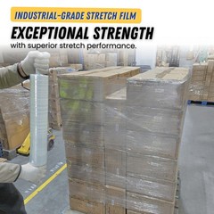Industrial Grade Hand Use 20″ x 1000Ft Shrink Wrap with Core Handle 80 Gauge
