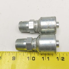 Gates 8G-8MP 1/2″ (-8) ID Hose x 1/2″ NPTF 30° Seat Hose Fitting Lot Of 2