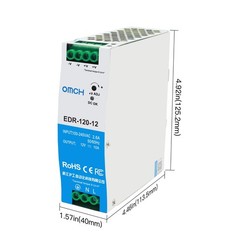 EDR-120-12 DIN Rail Power Supply 12V 10A 120W Slim PSU