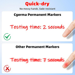 Permanent Markers,Fine Point Markers, 15 Pack Red Permanent Marker Set, Quick Dr
